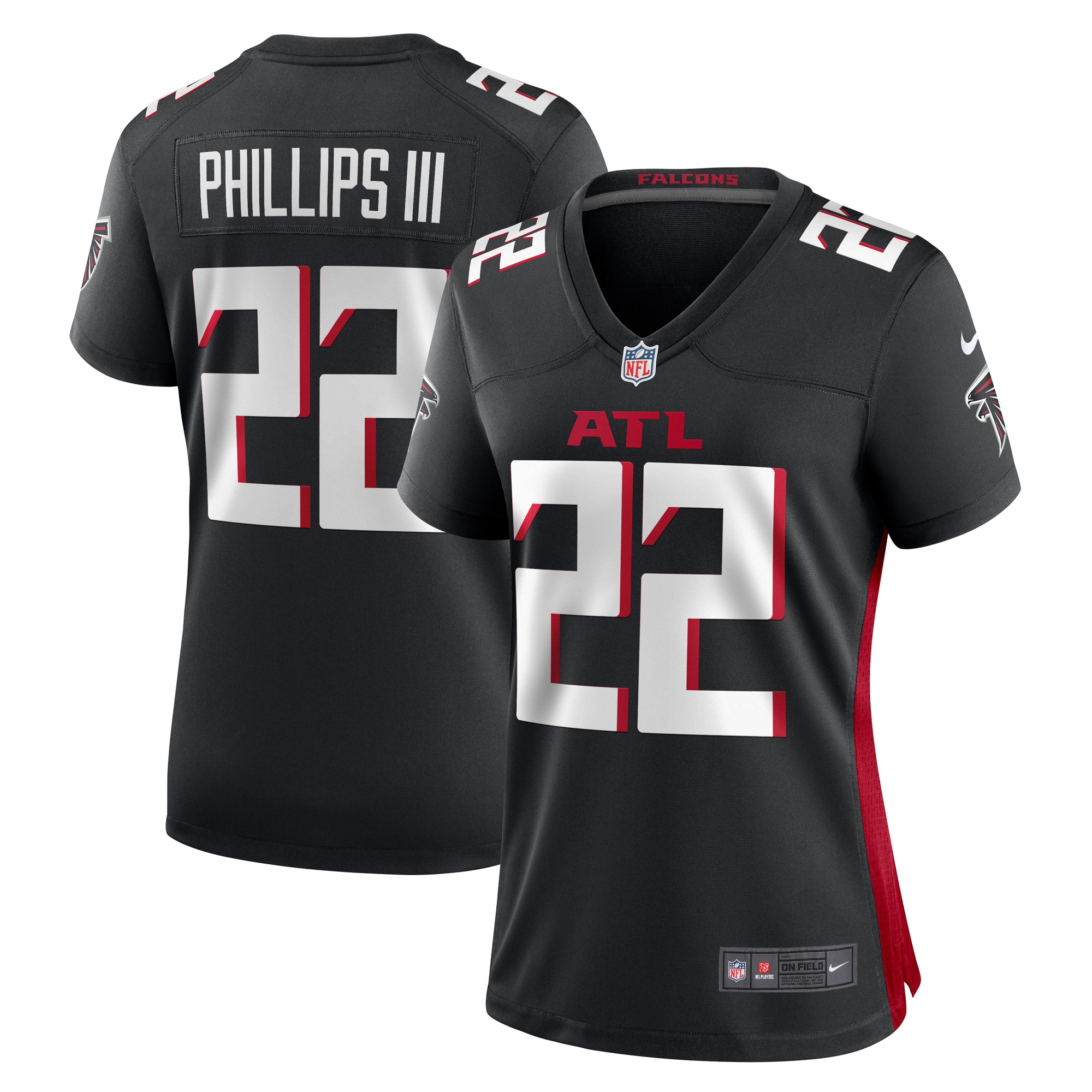 Atlanta Falcons Clark Phillips III Black Game NFL Jersey Women's