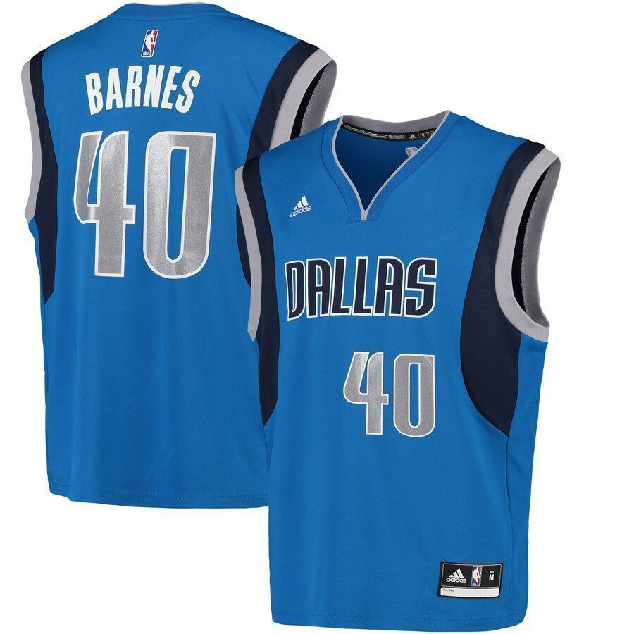 Harrison Barnes Dallas Mavericks Blue NBA Jersey Men's
