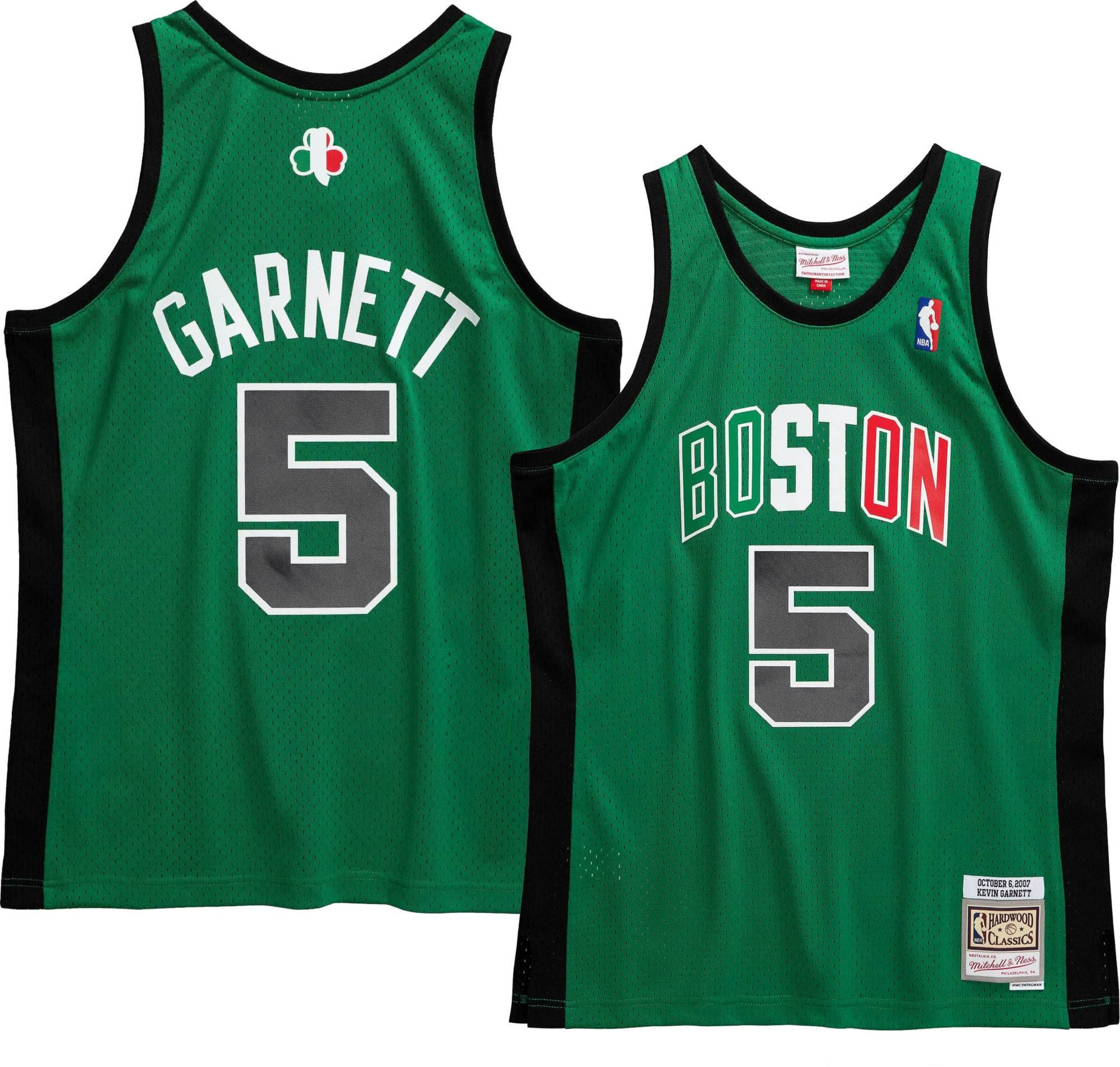 Mitchell Ness Boston Celtics Kevin Garnett 5 Swingman Green NBA Jersey Men's