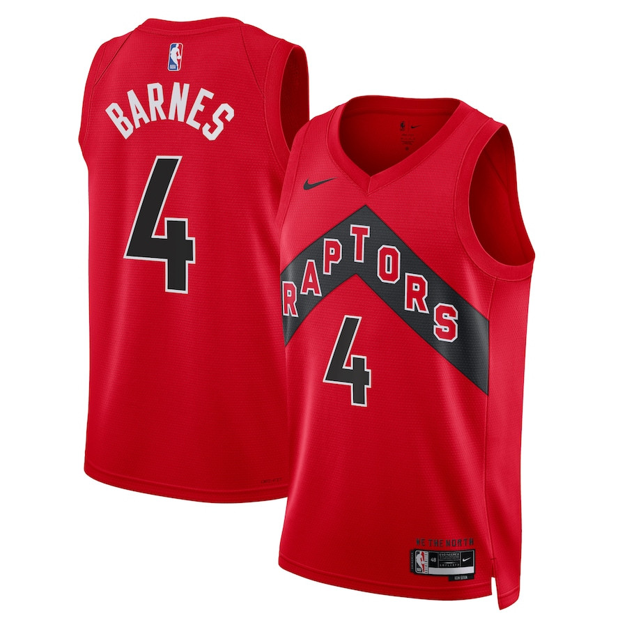 Scottie Barnes 4 Toronto Raptors Unisex Swingman Icon Edition Red NBA Jersey Unisex