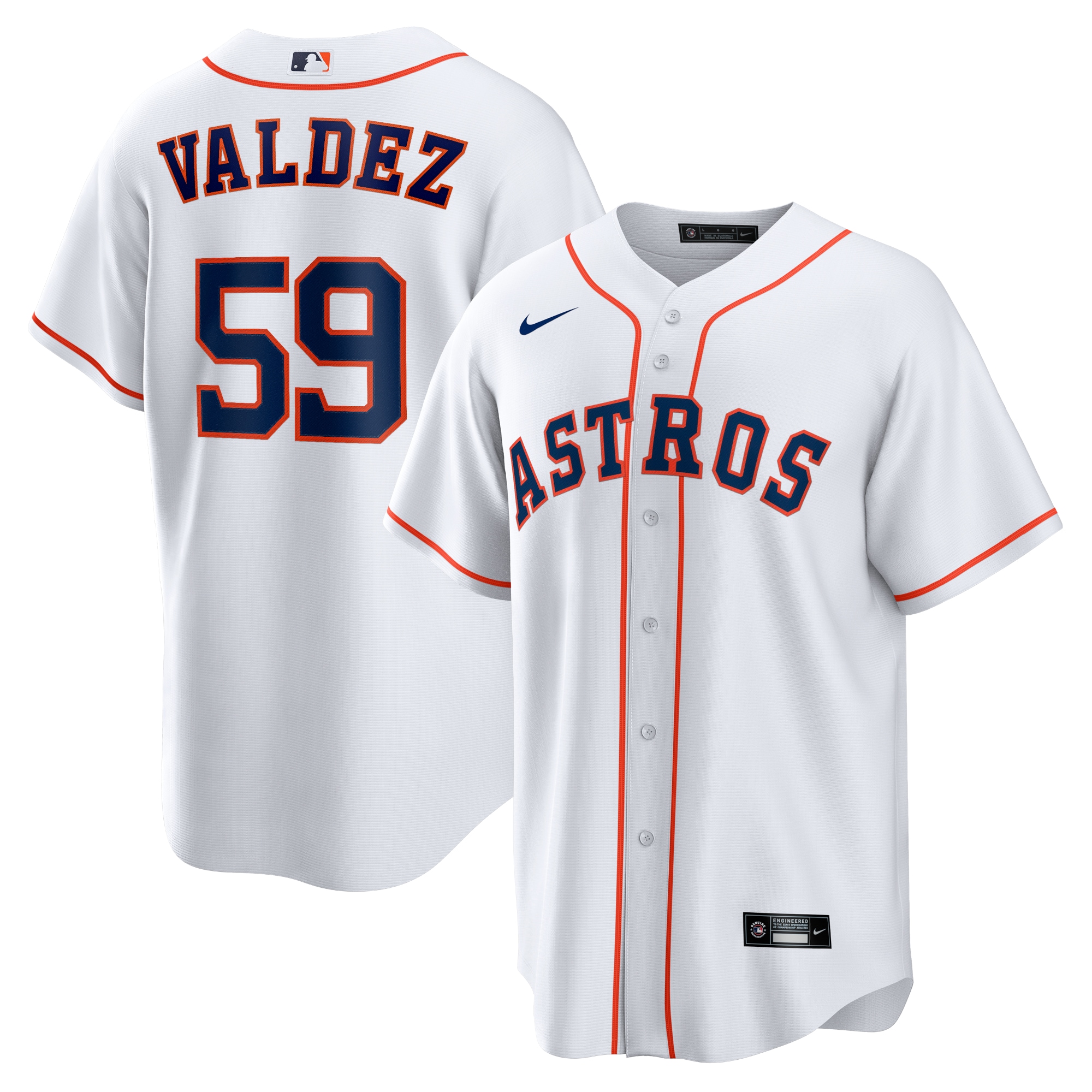 Houston Astros Framber Valdez White Home MLB Jersey Men's