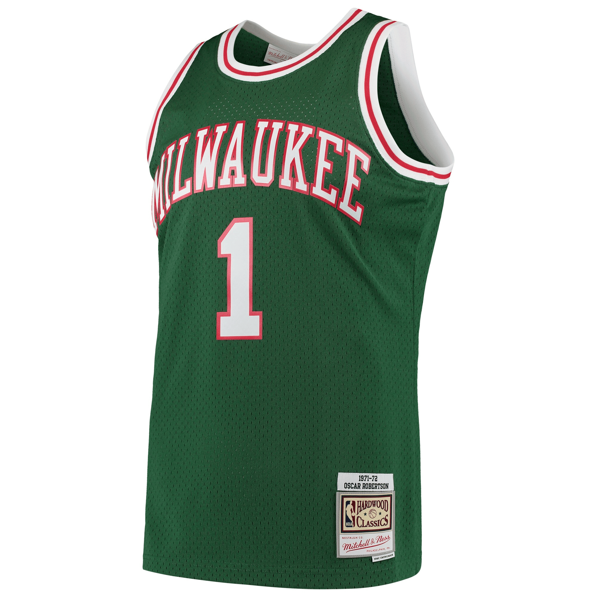 Oscar Robertson Milwaukee Bucks Mitchell Ness Hardwood Classics 1971-72 Swingman Green NBA Jersey Men's