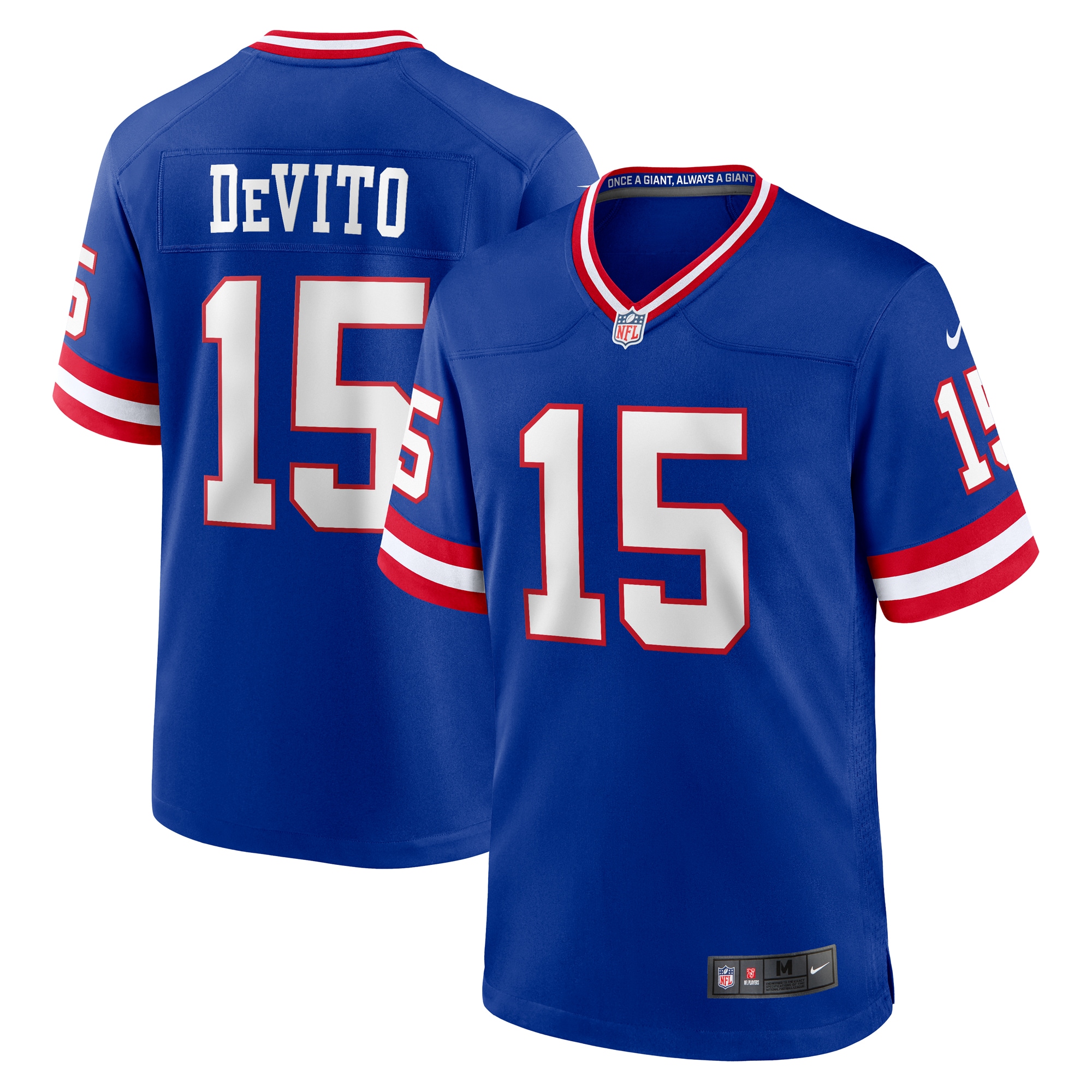 New York Giants Tommy DeVito Royal Alternate Player Game NFL Jersey Men's