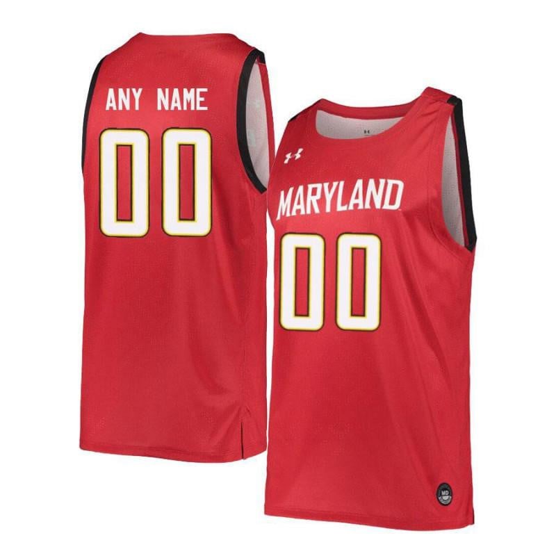 Mens Under Armour Red Retro Maryland Terrapins Custom NCAA Jersey Men's