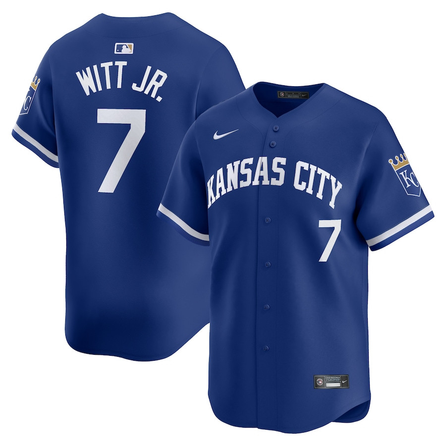 Bobby Witt Jr. 7 Kansas City Royals Alternate Limited Royal MLB Jersey Men's