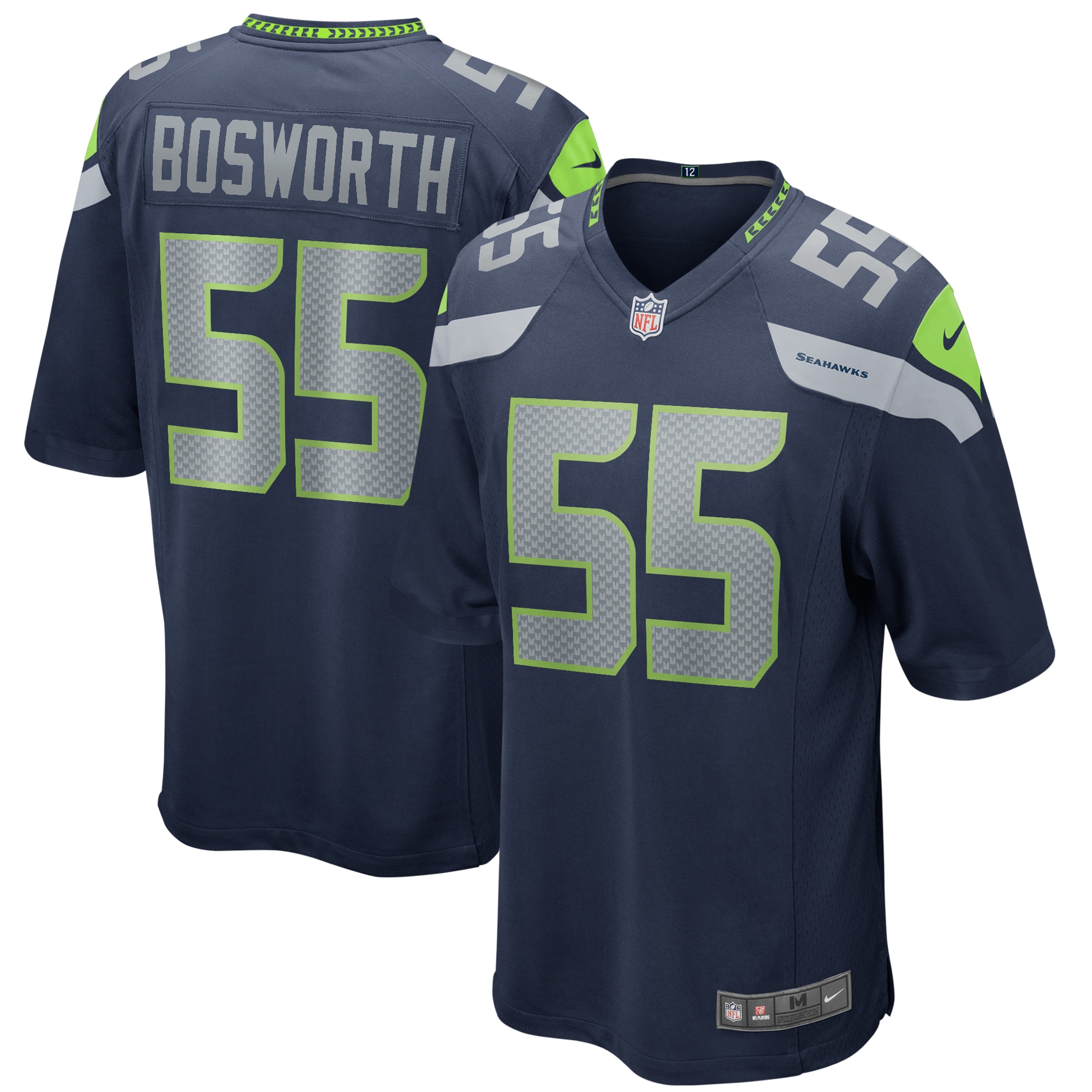 Seattle Seahawks Brian Bosworth College Navy Game Retired Player NFL Jersey Men's