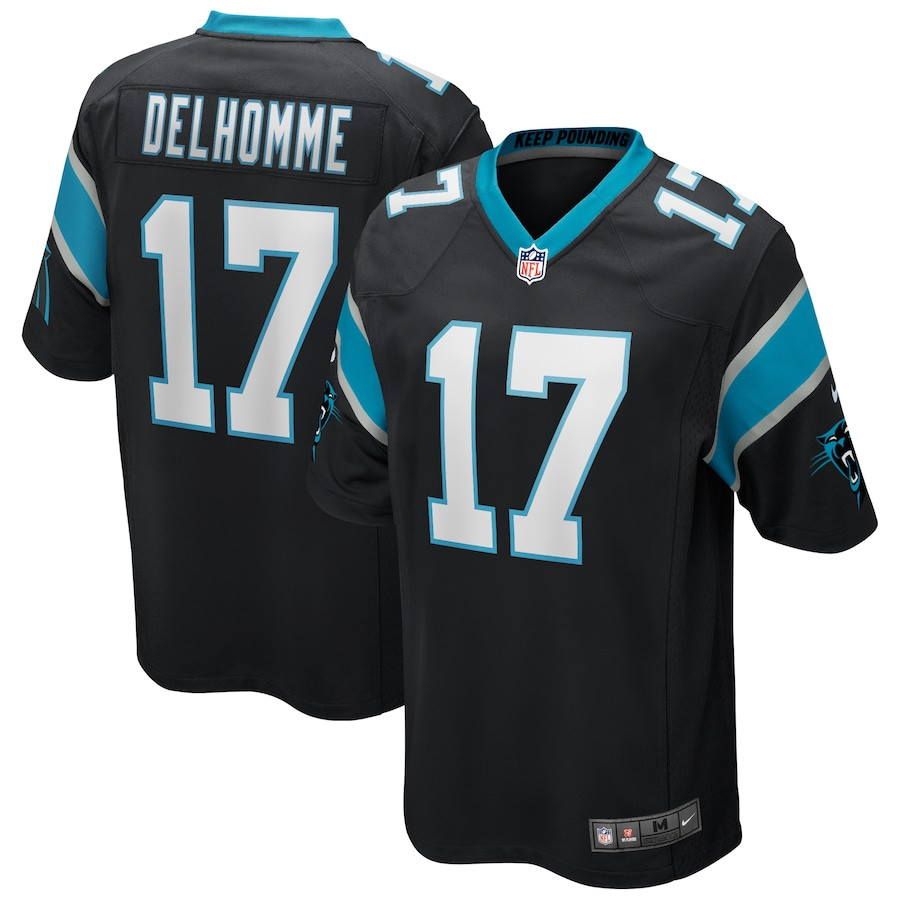 Jake Delhomme 17 Carolina Panthers Game Retired Black NFL Jersey Men's
