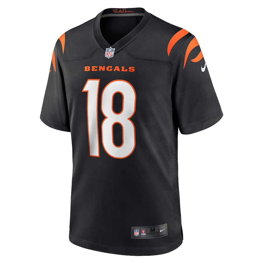 Kwamie Lassiter II 18 Cincinnati Bengals Team Game Black NFL Jersey Men's