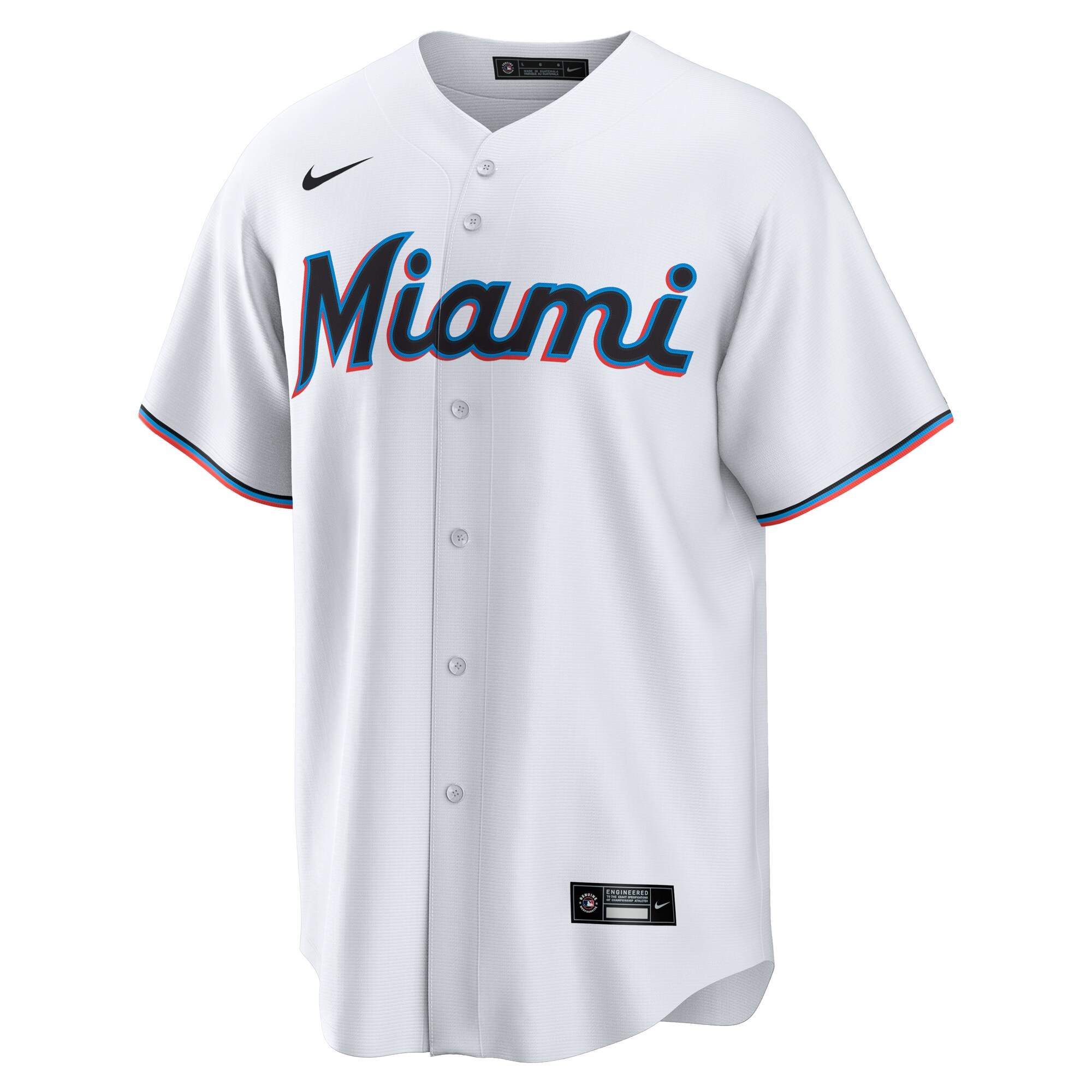 Miami Marlins White #1 Groom Home MLB Jersey Men's