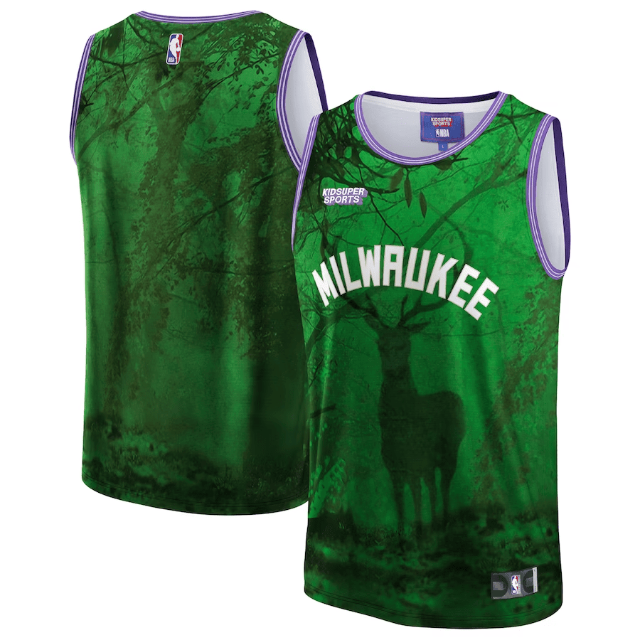 Milwaukee Bucks KidSuper Studio Unisex Hometown Green NBA Jersey Unisex