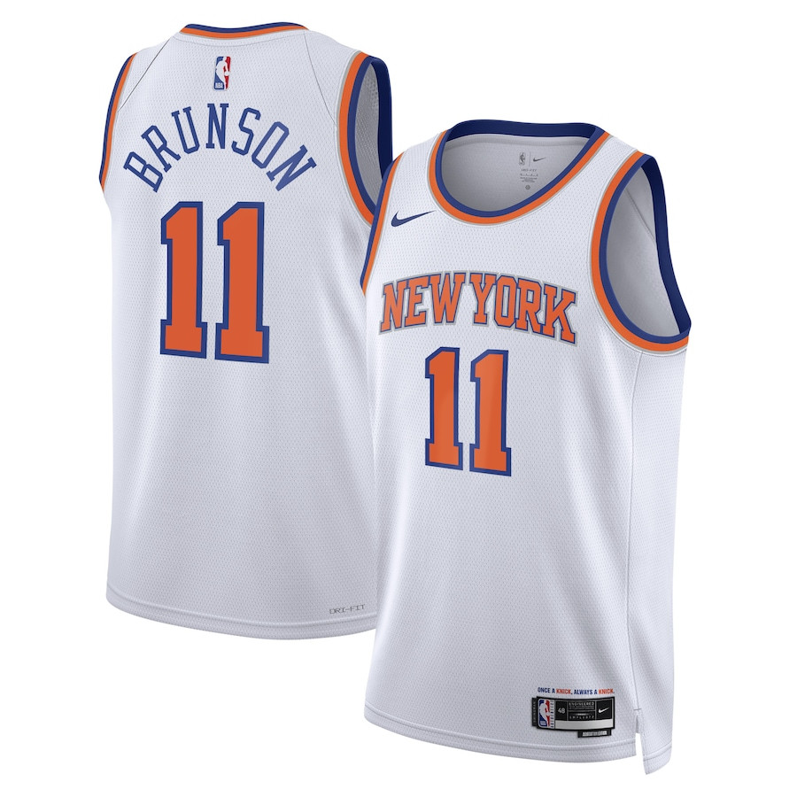 Jalen Brunson 11 New York Knicks Unisex Swingman Association Editio White NBA Jersey Unisex