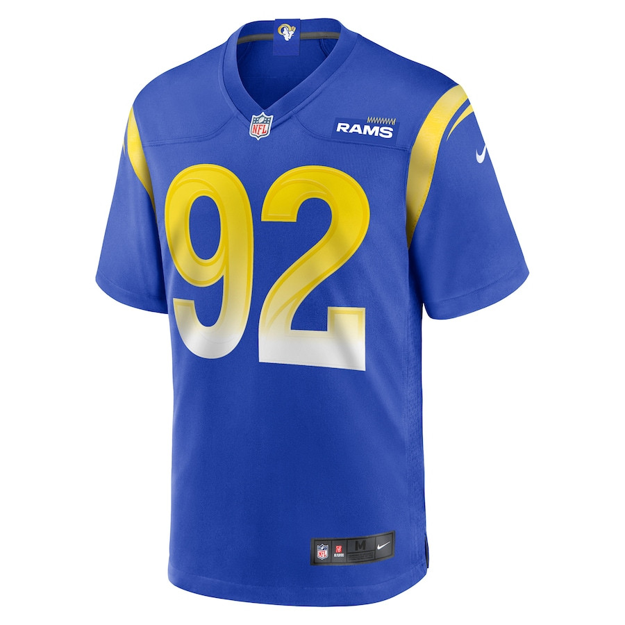 Anthony Goodlow 92 Los Angeles Rams Game Royal NFL Jersey Men's