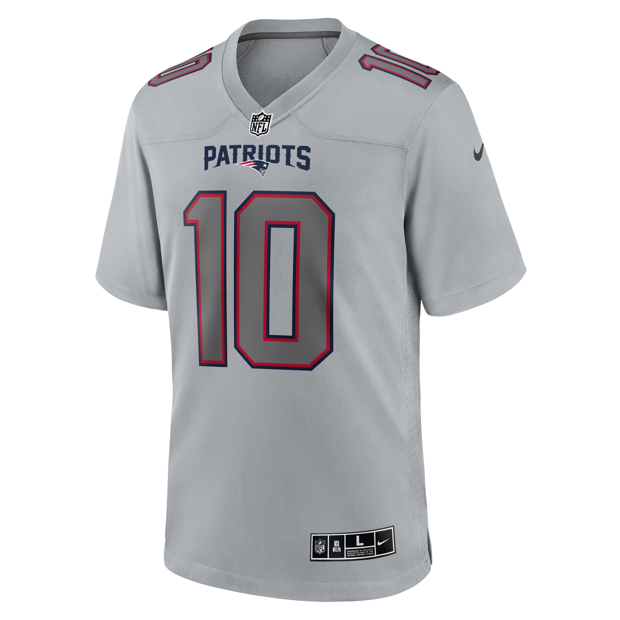 New England Patriots Mac Jones Gray Atmosphere Fashion Game NFL Jersey Men's