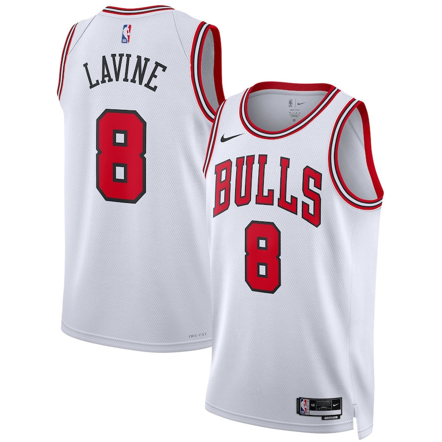 Zach Lavine 8 Chicago Bulls Unisex Swingman Association Editio White NBA Jersey Unisex