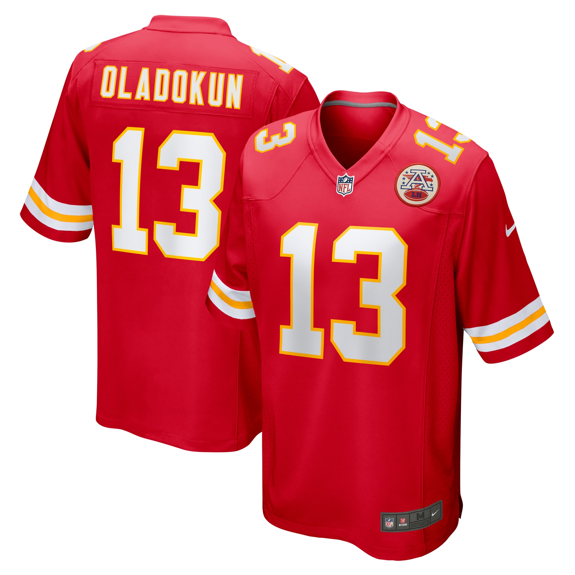Kansas City Chiefs Chris Oladokun Red Game NFL Jersey Men's