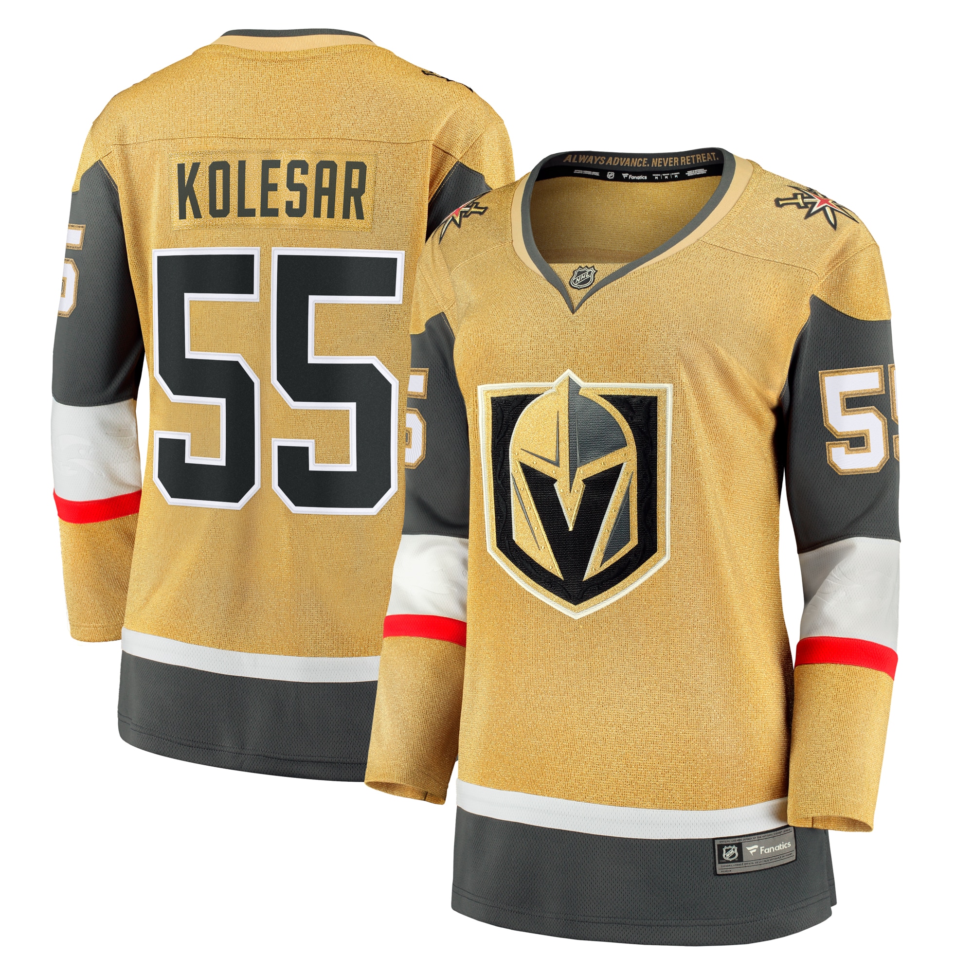 Vegas Golden Knights Keegan Kolesar Gold Alternate Breakaway Player NHL Jersey Women's