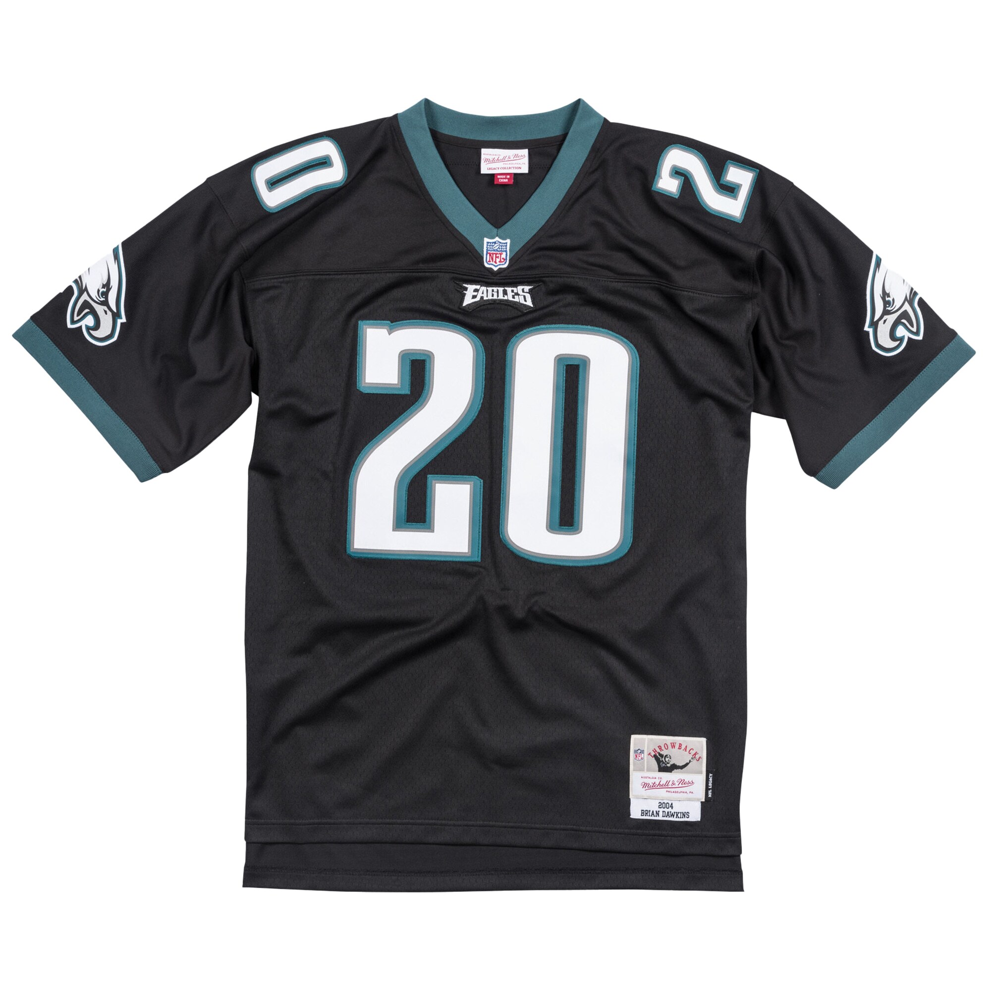 Philadelphia Eagles Brian Dawkins Mitchell Ness Black Legacy NFL Jersey Men's