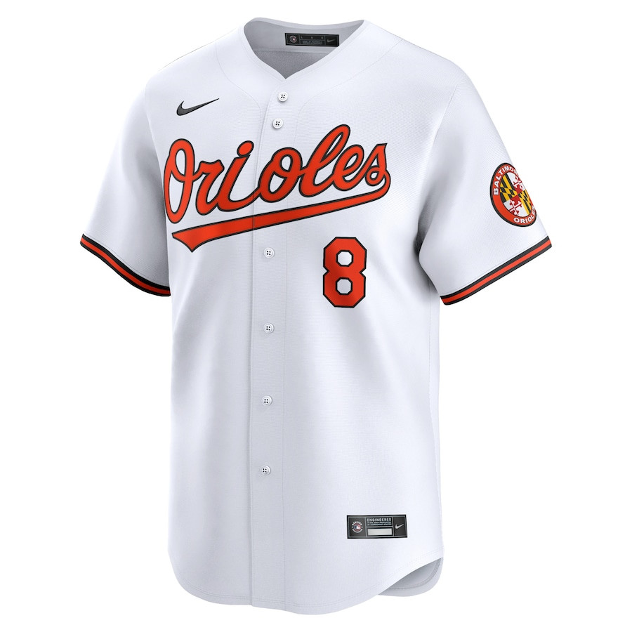 Cal Ripken Jr. 8 Baltimore Orioles Home Limited Player White MLB Jersey Men's