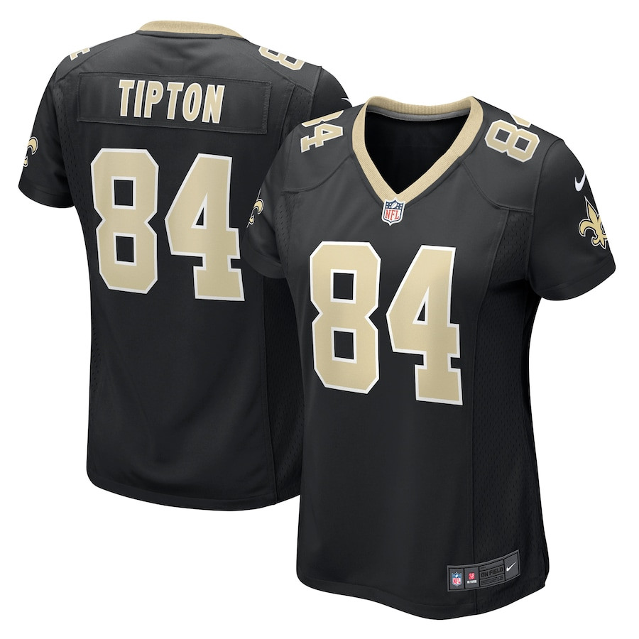 Mason Tipton 84 New Orleans Saints Game Black NFL Jersey Women's