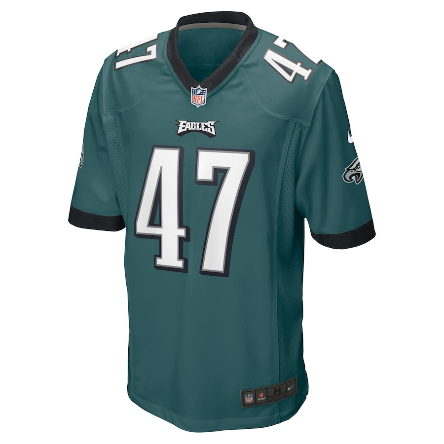 Brandon Smith 47 Philadelphia Eagles Game Midnight Green NFL Jersey Men's
