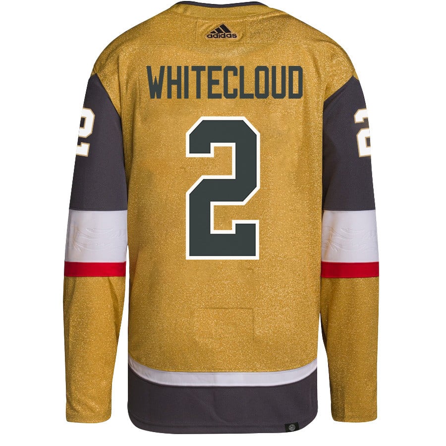 Zach Whitecloud 2 Vegas Golden Knights Stanley Cup 2023 Champions Patch Home Breakaway Gold NHL Jersey Men's