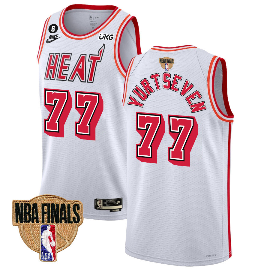 ?mer Yurtseven 77 Miami Heat Final Champions 2023 Swingman Classic Editio White NBA Jersey Men's