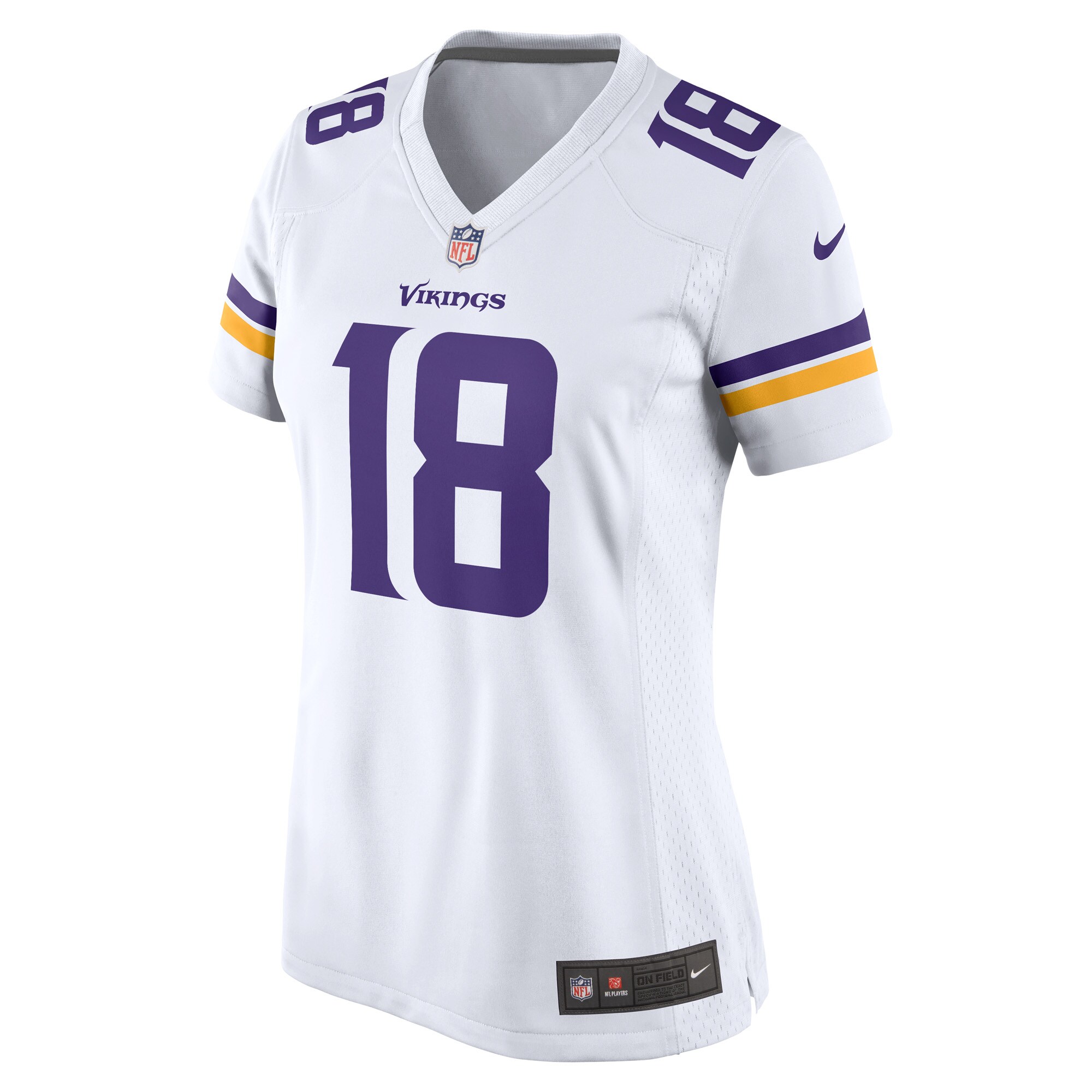 Minnesota Vikings Justin Jefferson White Game Player NFL Jersey Women's