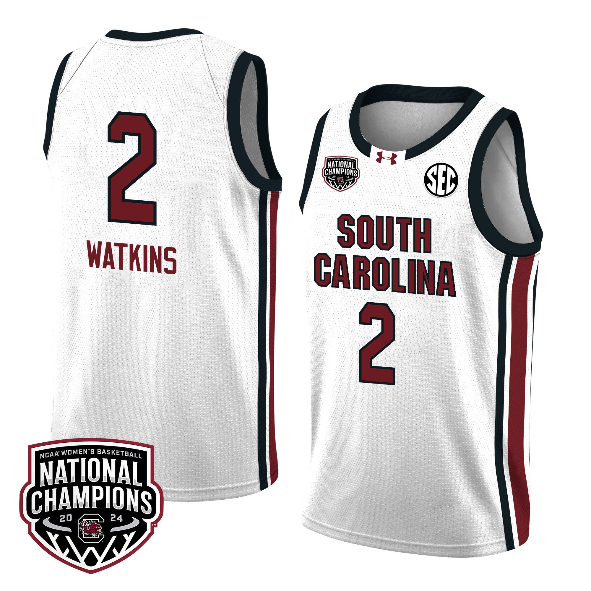 Ashlyn Watkins 2 South Carolina 2024 National Champions Patch Unisex NCAA Jersey Unisex