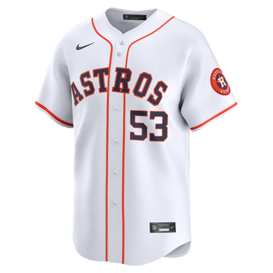 Cristian Javier 53 Houston Astros Home Limited Player White MLB Jersey Men's