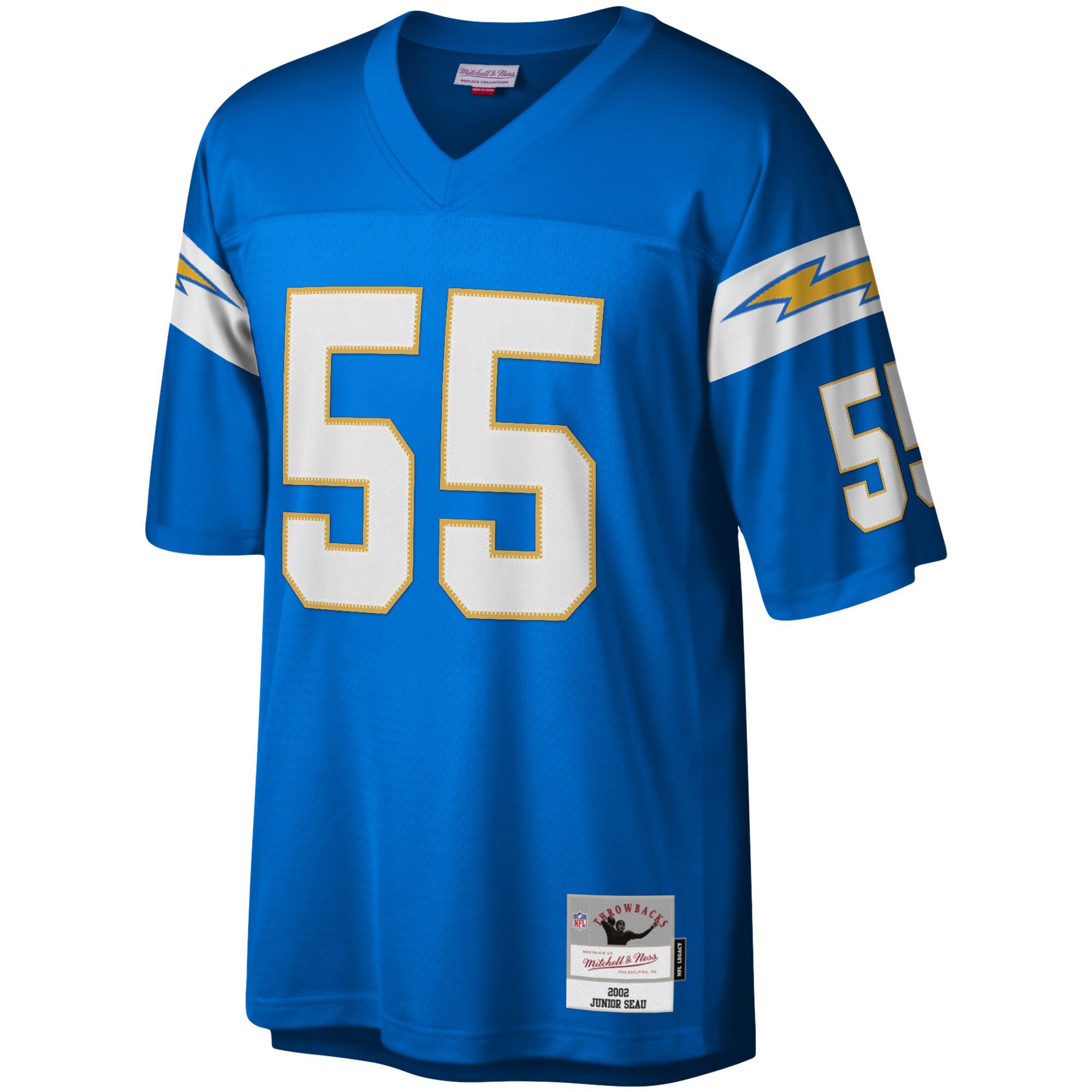 Los Angeles Chargers Junior Seau Mitchell Ness Powder Blue Big Tall 2002 Retired Player NFL Jersey Men's