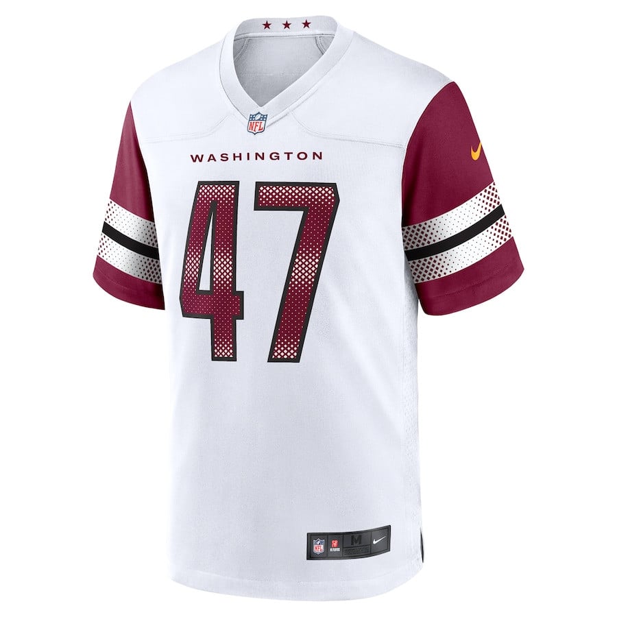Zane Gonzalez 47 Washington Commanders Game White NFL Jersey Men's