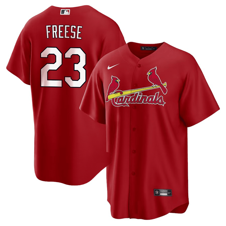 David Freese 23 St. Louis Cardinals Alternate Red MLB Jersey Men's