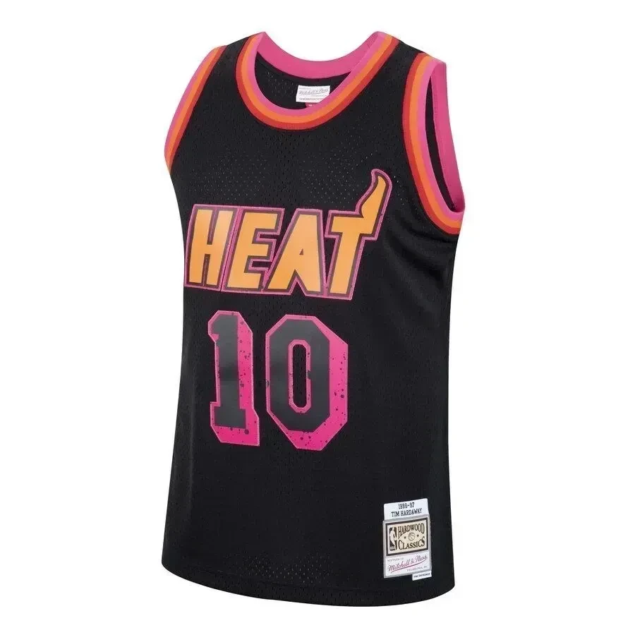 Tim Hardaway Miami Heat Mitchell Ness Rings Collection Swingman Black NBA Jersey Men's