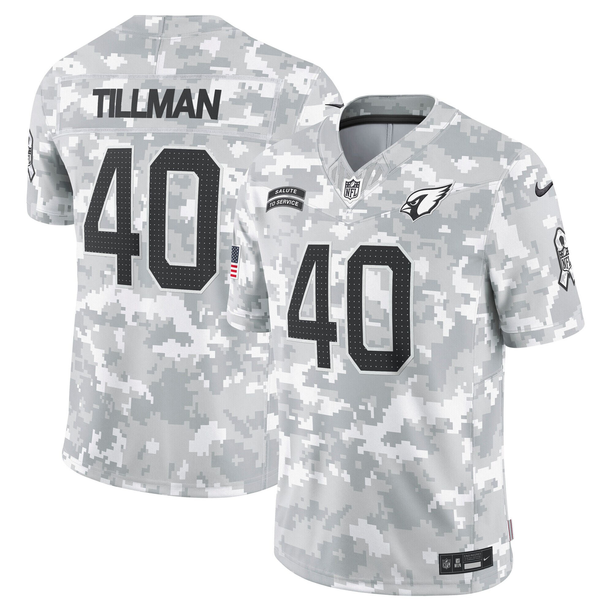 Arizona Cardinals Pat Tillman Arctic Camo 2024 Salute to Service Retired Player Limited NFL Jersey Men's