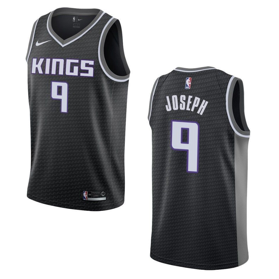 Sacramento Kings 9 Cory Joseph Statement Swingman Black NBA Jersey Men's