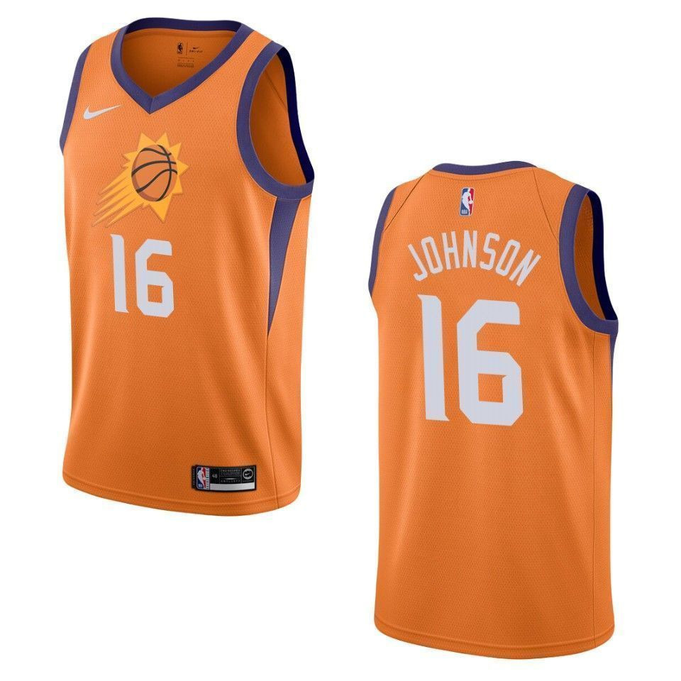 Phoenix Suns 16 Tyler Johnson Statement Swingman Orange NBA Jersey Men's