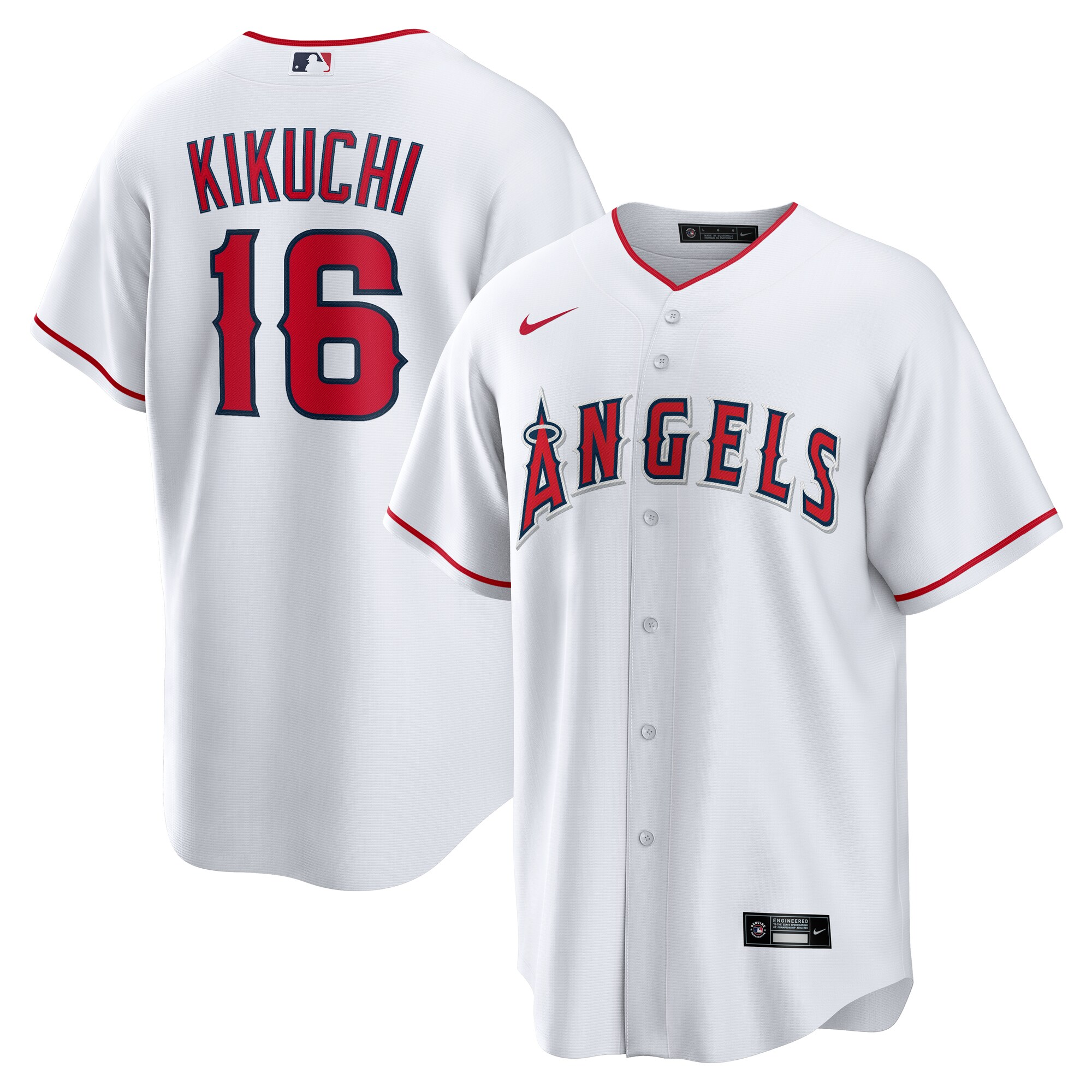 Los Angeles Angels Yusei Kikuchi White Home MLB Jersey Men's