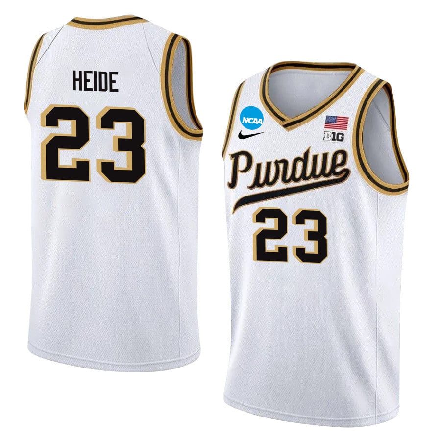 Camden Heide 23 Purdue Boilermakers 2024 White Unisex NCAA Jersey Unisex