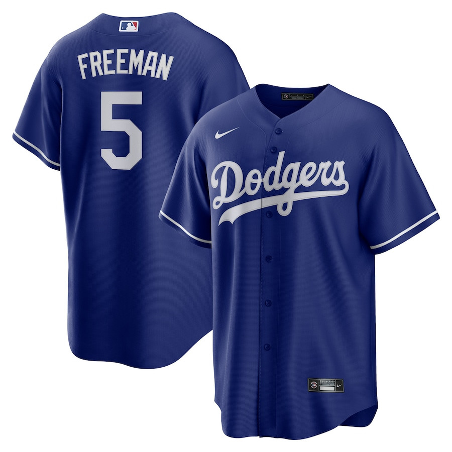 Freddie Freeman 5 Los Angeles Dodgers Alternate Navy MLB Jersey Men's