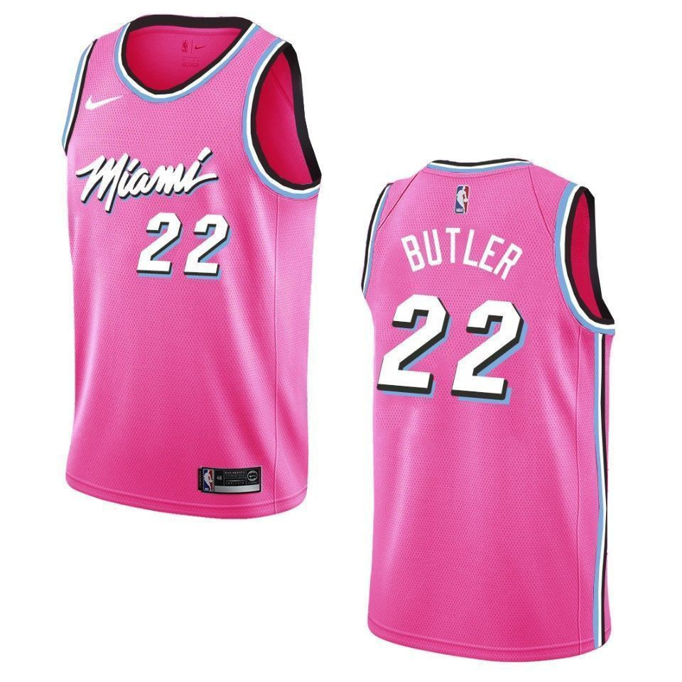 Miami Heat 22 Jimmy Butler Earned Swingman Pink NBA Jersey Men's