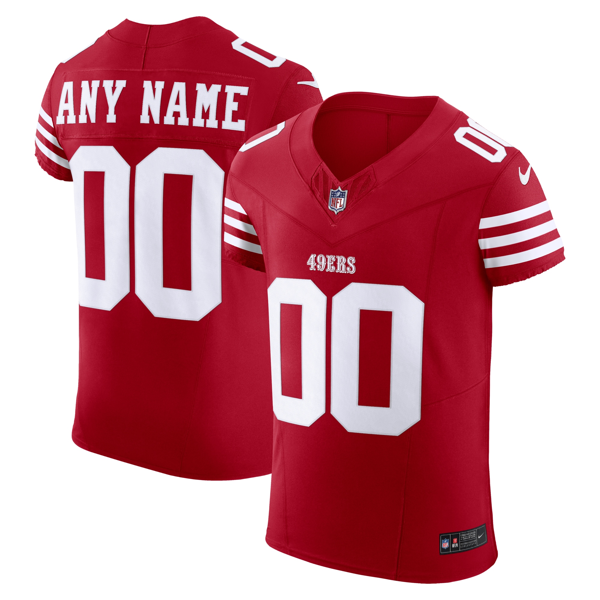 San Francisco 49ers Scarlet Vapor F.U.S.E. Elite Custom NFL Jersey Men's