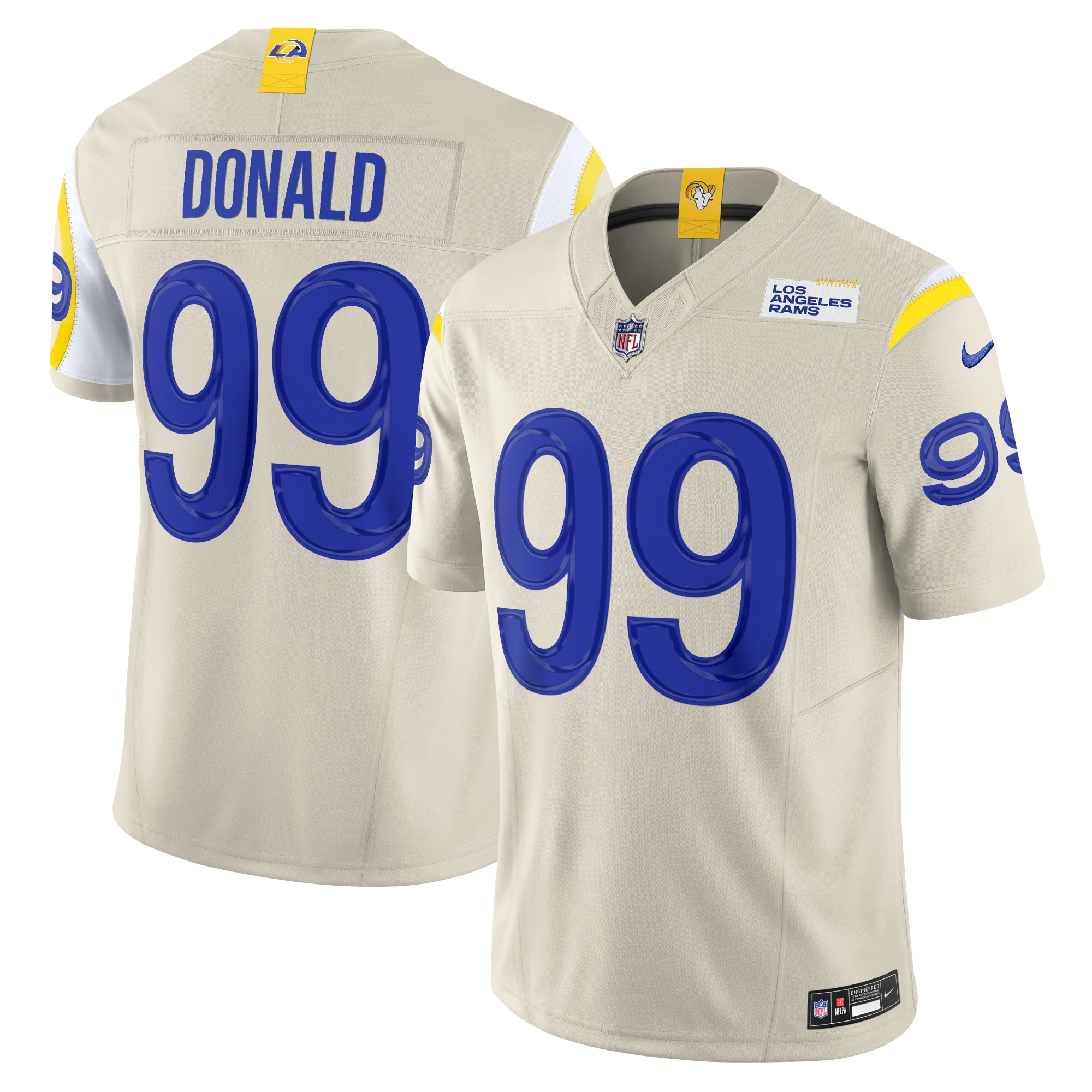 Los Angeles Rams Aaron Donald Bone Alternate Vapor F.U.S.E. Limited NFL Jersey Men's