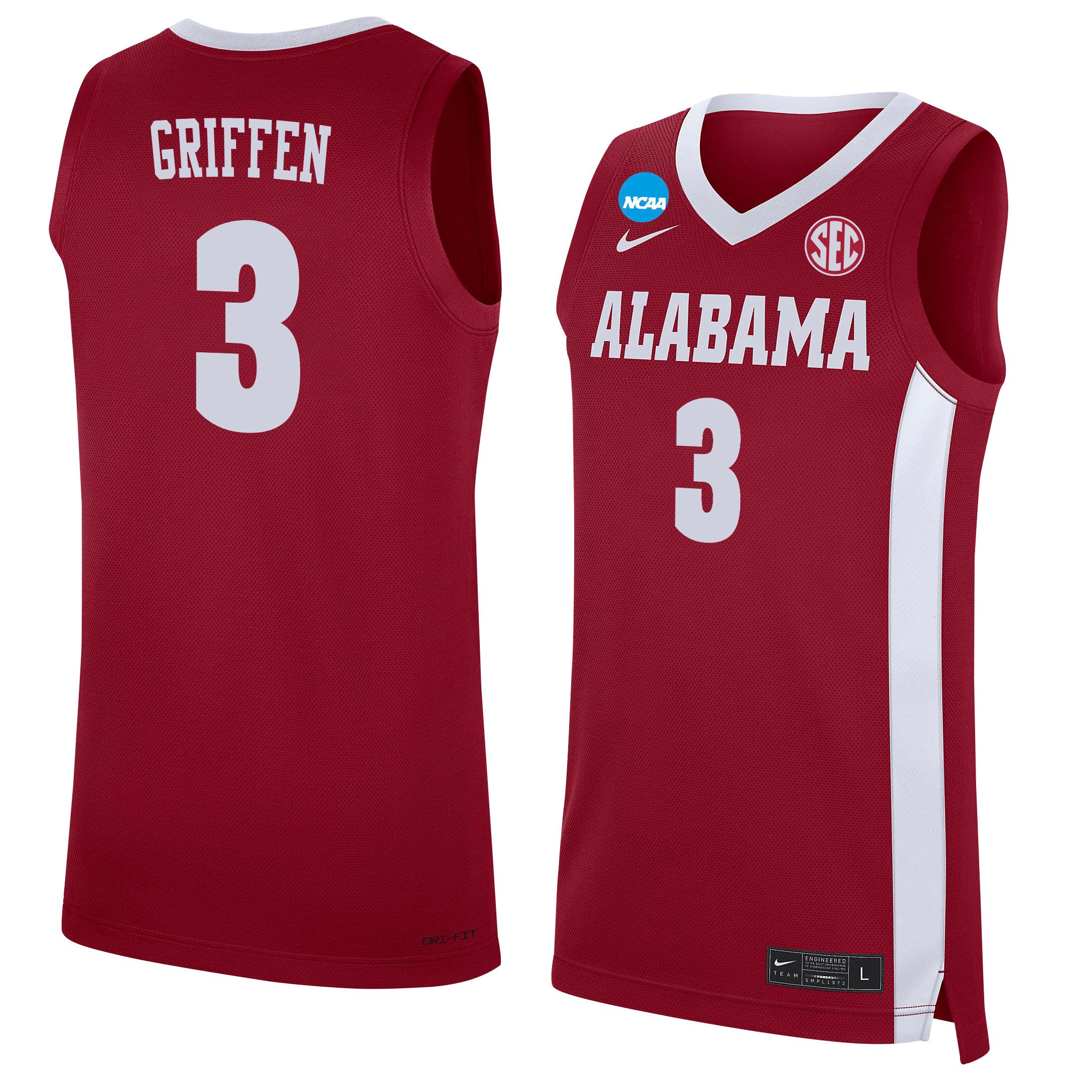 Rylan Griffen 3 Alabama Crimson Tide 2024 Red Unisex NCAA Jersey Unisex