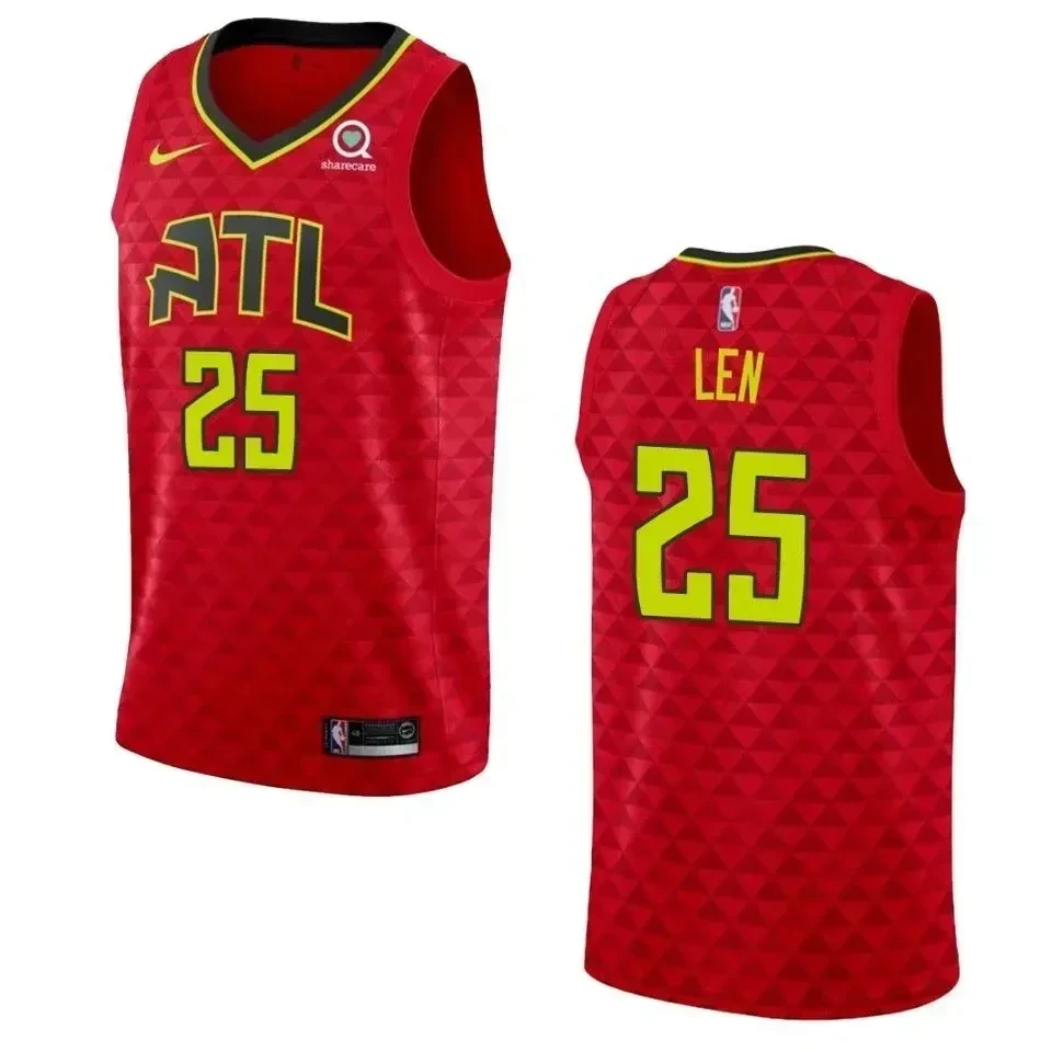 Atlanta Hawks 25 Alex Len Statement Swingman Red NBA Jersey Men's