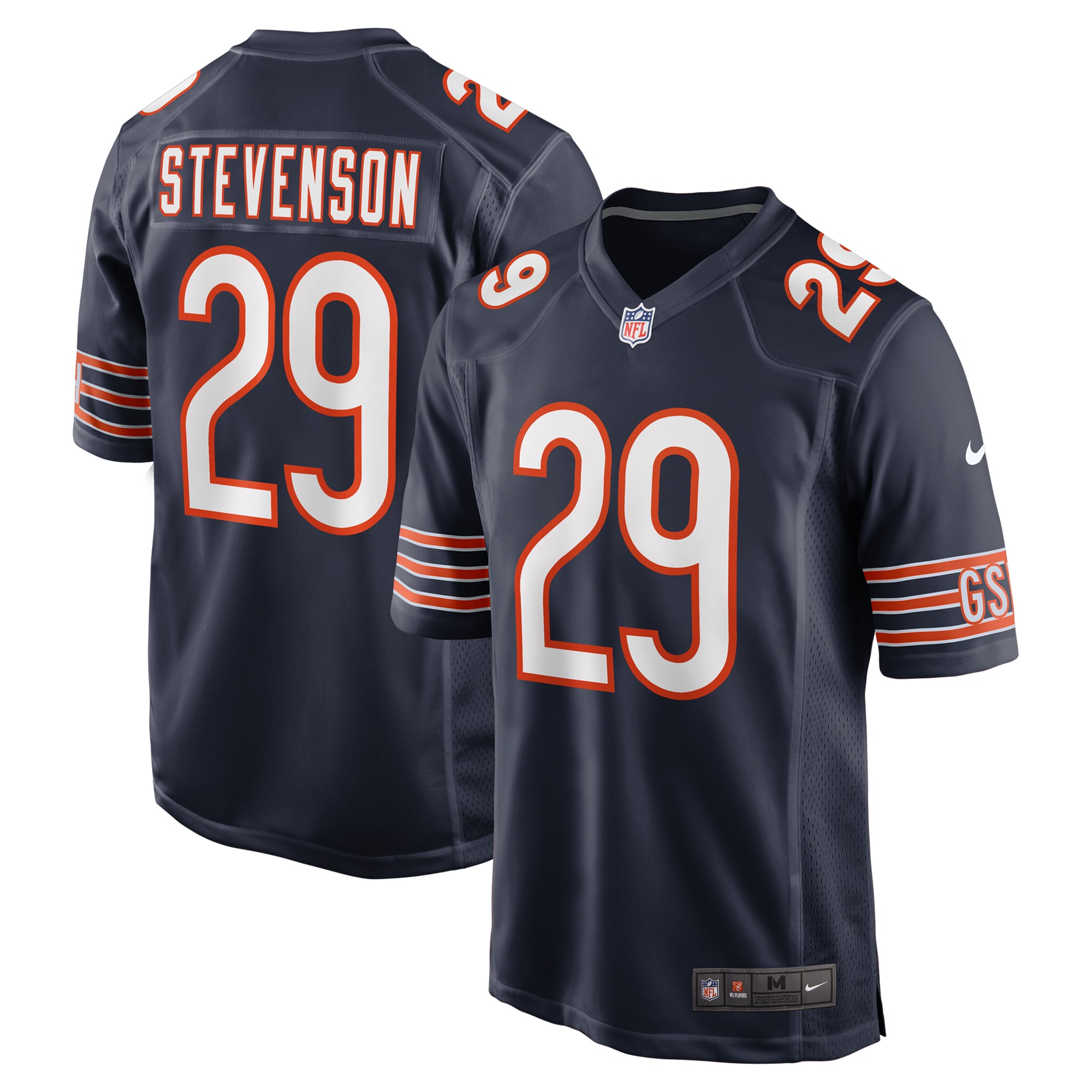 Chicago Bears Tyrique Stevenson Navy Game NFL Jersey Men's