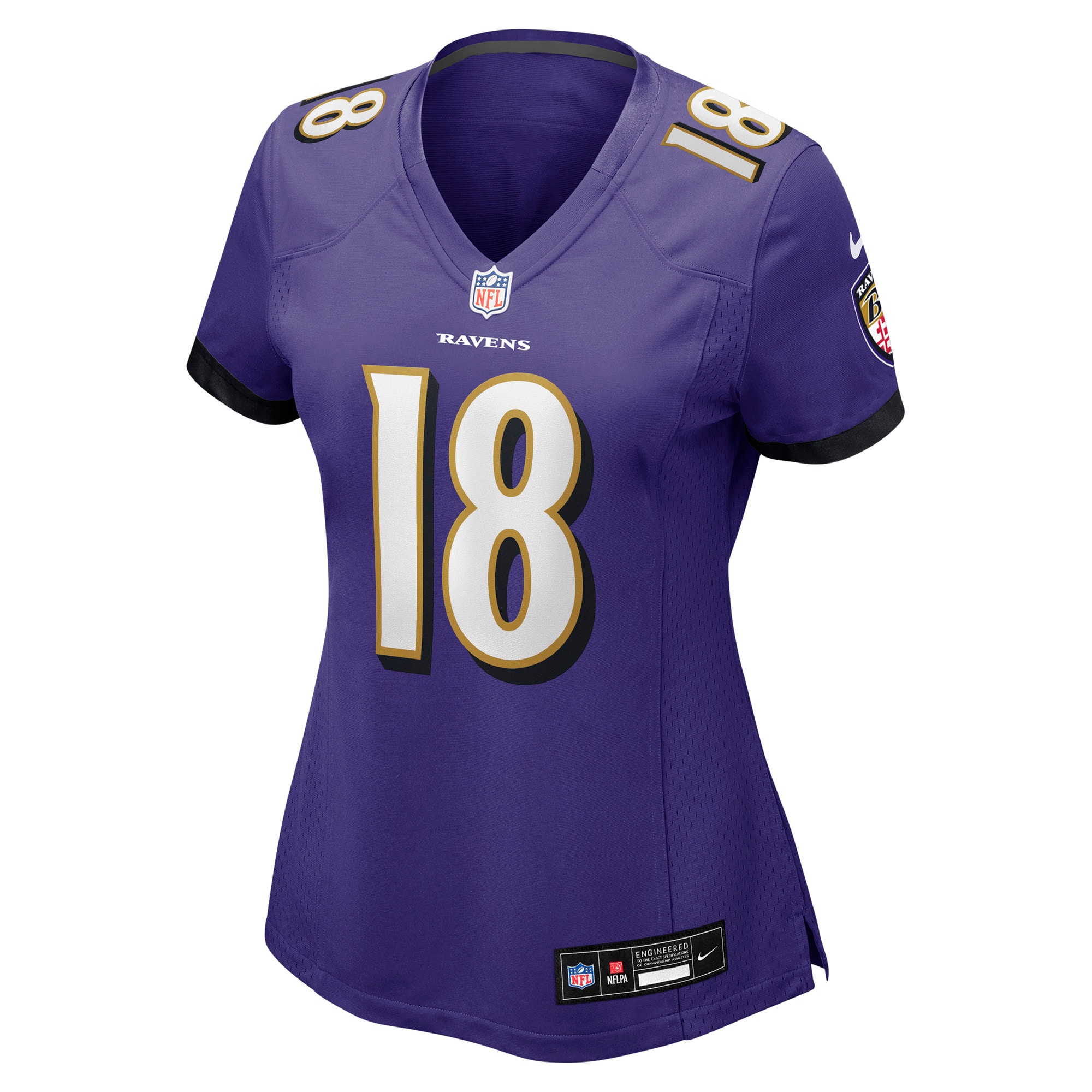 Baltimore Ravens Diontae Johnson Purple Player Game NFL Jersey Women's