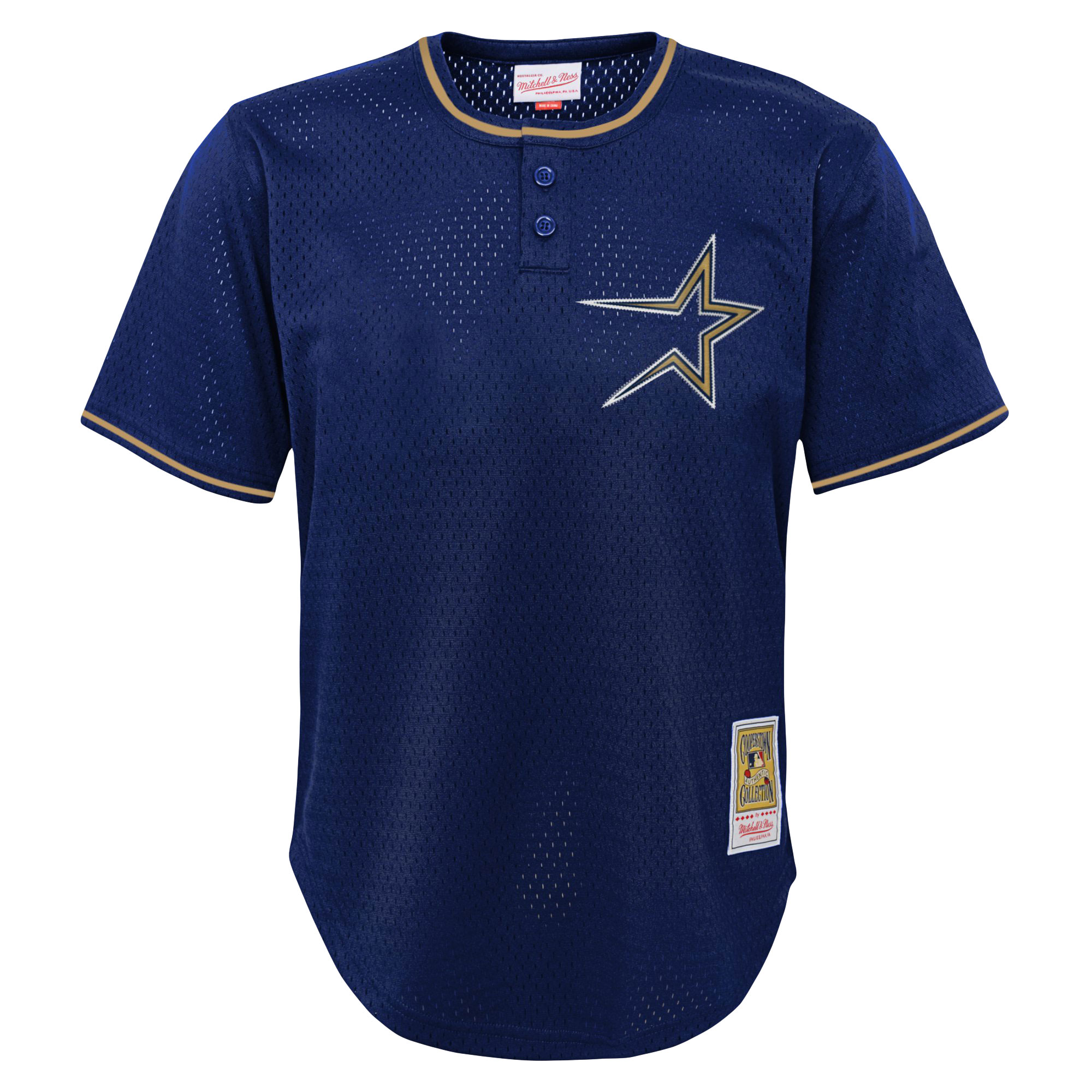Houston Astros Craig Biggio Mitchell Ness Navy Cooperstown Collection Mesh Batting Practice MLB Jersey Youth