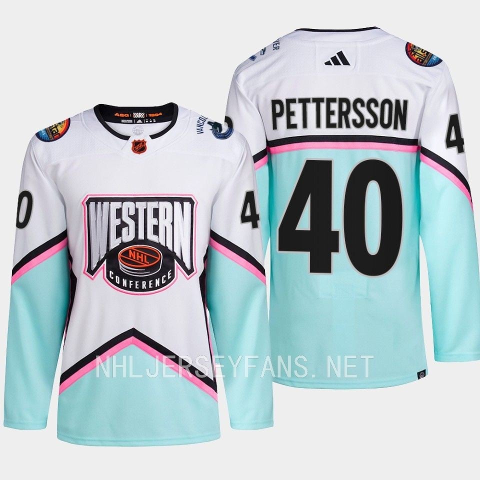 Elias Pettersson 40 Vancouver Canucks 2023 All Star Game White Equipment NHL Jersey Men's