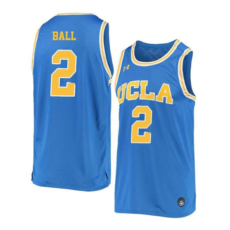 2 Lonzo Ball Blue Retro Elite UCLA Bruins NCAA Jersey Men's