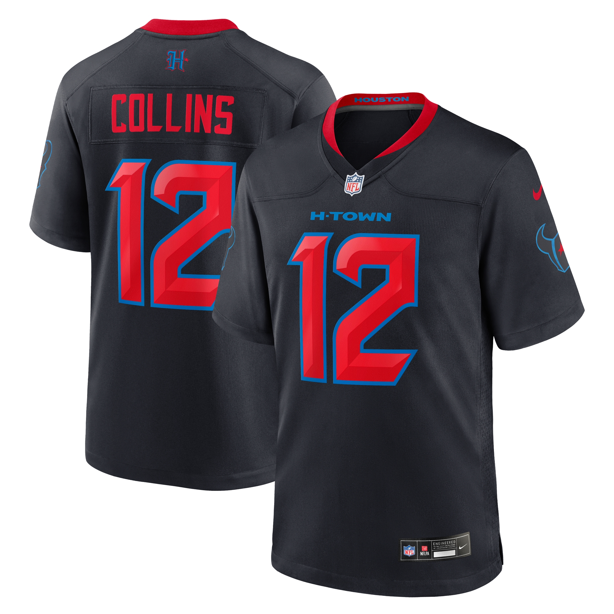 Houston Texans Nico Collins Navy 2nd Alternate Game NFL Jersey Men's
